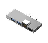 BRIUERG Pour Surface Pro 4 5 6 Station d'accueil Hub avec lecteur de carte TF 4K Compatible Gigabit Ethernet 2 USB 3.1 Port A