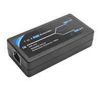 BRIUERG Rallonge PoE 2 ports 10/100 Mbit/s avec entrée et sortie standard IEEE 802.3Af pour caméra IP Extension de 100 mètres pour portée PoE