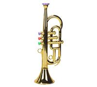 BRIUERG Trompette 3 Tons 3 Touches ColoréEs Simulation Mini Instruments à Vent Musicaux pour Enfants FêTe d'anniversaire Jouet Or