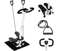 BRIVV Stepper de fitness avec guidon et écran | Step d'escalier d'exercice pour la maison, avec cordes de puissance pour entraînement des jambes, des bras, des fesses