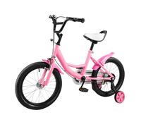 BRIVV Vélo pour enfant de 16" avec roues stabilisatrices, pour enfants de 5 | Garde-boue et poignées - Selle et guidon réglables en hauteur - Double freins - Pour enfants d'une taille de 105 à 135 cm