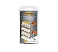 Briwax Bâtons de remplissage blancs - Réparation rapide du bois contre les rayures, les fissures et les trous de clous | Couleurs assorties