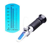 Brix Réfractomètre avec ATC Digital Handheld Réfractomètre pour Homebrew Millepertuis Bière Vin de fruits Sucre, double Scale-specific Gravity 1.000-1.130 et Brix 0-32% (Noir)