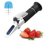 Brix Refraktometer 0-20, Testeur de Sucre Portable Testeur de Sucre Professionnel pour Jus de Raisin Réfractomètre 0-20% Avec Atc, pour Jus de Fruits, Vin Et Brassage