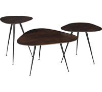 Brix - Table basse Brix Loua Brown lot de 3 - Bois de manguier