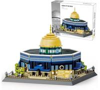 BrixStation Ensemble de blocs de construction, 983 pièces Dome of The Rock, Masjid Al-Aqsa Jérusalem, kit de blocs de construction architecturaux monuments pour enfants et adultes