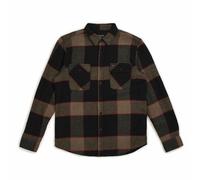 Brixton Bowery Flannel Long Sleeve Shirt Heather Grey Charcoal