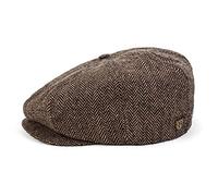 Brixton Brood Newsboy Snap Hat Casquette Newsie, Marron/Kaki à Chevrons, L Homme