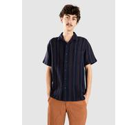 Brixton Bunker Waffle Stripe Chemise bleu M