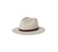 Brixton Chapeaux 'MESSER FEDORA' chocolat / blanc naturel, Taille 61-62