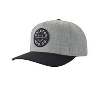 Brixton Crest C MP Snbk Casquette de Baseball, Gris chiné/Noir, Taille Unique Mixte