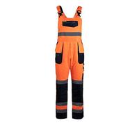 Brixton Flash Salopette réfléchissante - Pantalon de travail - Pantalon de sécurité (56, orange), Orange, 56