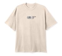 Brixton - Globe HW Relaxed Tee - T-shirt - M - cream classic wash