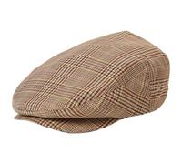 Brixton - Hooligan Lightweight Flat Cap - Casquette - L - tan / brown / rust houndstooth
