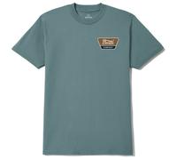 Brixton - Linwood S/S Standard - T-shirt - S - ocean breeze / brown / dark navy