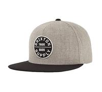 BRIXTON Oath III Snapback Hat Casquette de Baseball, Gris/Noir, Taille Unique Homme