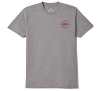 Brixton - Oath V S/S Standard - T-shirt - S - heather grey / lava red / midnight
