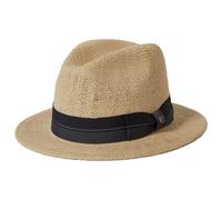 Brixton - Roma Straw Fedora - Chapeau - M - natural / black