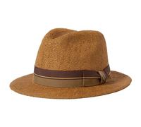 Brixton - Roma Straw Fedora - Chapeau - S - coffee