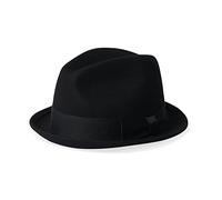 BRIXTON Staten Fedora, Noir, Taille Unique Mixte