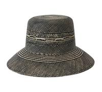 Brixton - Women's Lopez Panama Straw Bucket Hat - Chapeau - S - 56 cm - catalina sand / black