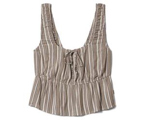 Brixton - Women's The Abigail Tie Top Viscose - Débardeur - M - worn in robust red stripe