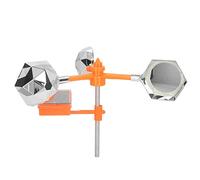 Briyaui **Répulsif Sonore Solaire Blanc pour Oiseaux, Rotation à 360°** | **Dispositif de Dissuasion Clignotant pour Éoliennes et Solaires Agricoles - Miroir 68mm - Rotation 410mm - Grand Volume**