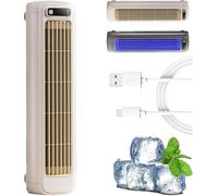 Briza Air Cooler Fan,Briza Ac Portable Air Conditioner,Festberg/Shirem Cooling Ace,Cooling Ace Portable Air Cooler,Desktop Portable Tower Fan Air Conditioner,with 3 Speeds,USB Charging (Beige)