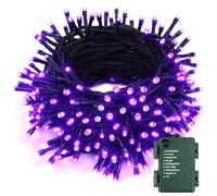 BrizLabs Halloween Décoration Guirlandes Lumineuses, 20M 200 LED Violet Guirlande Lumineuse Noël Exterieure Imperméable 8 Modes a Pile Girlande de Lumière pour Fête Intérieur Clôture Cour Arbres