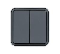Hager Bouton-poussoir Cubyko WNC020 à fermeture 1F Saillie Gris IP55 Réf. 6515110020