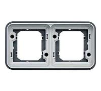 Hager Support Cubyko WNA402 – double horizontal assemblé gris