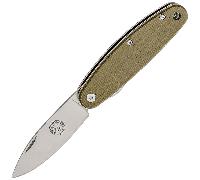 BRK-ESEE Churp Satin D2 Lame, Manches en Micarta Olive Drab, Conçu par ESEE - BRKC1