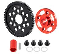 BRKRC Engrenage droit en acier 63T 64T 66T 71T Ensemble d'engrenages haute vitesse pour Tamiya TAM54500 TT02/TT-02D/TT-02R/TT02 TYPE-S/TT-02 SRX 1/10 RC Pièces de mise à niveau de voiture (63T)