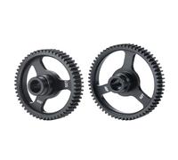 BRKRC Lot de 2 engrenages droits en acier 40CR 48P 55T 62T pour mise à niveau Tra-xxas Bronco 4-TEC 2.0 à l'échelle 1/10