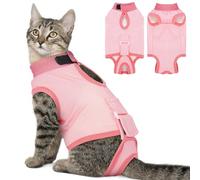BRKURLEG Combinaison de convalescence pour chat femelle, mâle, pyjama chirurgical anti-léchage, combinaison de récupération pour chaton, plaie abdominale, protection contre les maladies de la peau,