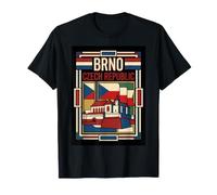 Brno Drapeau République tchèque Château Historique Voyage Ville T-Shirt