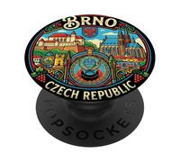 Brno République tchèque Souvenir de Voyage Cadeau Ville PopSockets PopGrip Adhésif