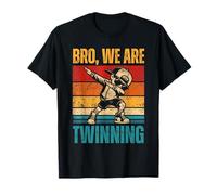 Bro We're Twinning Boys Twin Day Spirit Week Funny Kids Années 70 T-Shirt