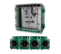 BroadBand Pro - Répulsif Sonore et Ultrason Anti-Oiseaux et Pigeons, 4 Haut-Parleurs, Programmable, Protection Jusqu’à 1,6 Hectare, Usage Extérieur