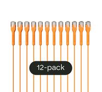 Broadbe câble patch mince 5G orange 2 m, lot de 12 | Câble Ethernet Cat6 mince UTP BTP-I32C6-OR-2M-12