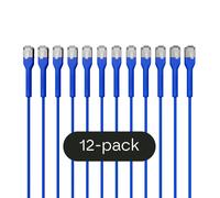 Broadbe Câble Patch Slim 10G Bleu 2m Lot de 12 – Câble Ethernet Cat6a BTP-I32C6A-BL-2M-12