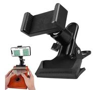 Broadcast Bracket Clip - Guitar Phone Holder, Bass Head Phones Mount | Black Broadcast Bracket Clip, Portable Cell Phone Stand, Stable Guitar Mount For Men, Women, Musicians Accessories