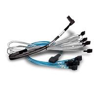 Broadcom Câble SAS interne 1x8 Slim SFF-8654 (M) vers 2x4 Slim SFF-8654 – 1 m