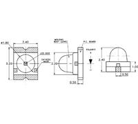 Broadcom ASMT-BR20-AS000 LED CMS forme spéciale rouge 650 mcd 15 ° 20 mA 2 V Tape cut