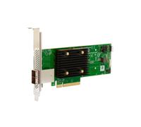 Broadcom HBA 9500-8e PCIe vers SAS, 2 Mini-ports SAS HD externes, NVMe, Profil Bas/Hauteur Totale, MTBF 5000000h, Support Windows/Linux