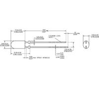 Broadcom HLMP-LG65-VY0DD LED rouge ovale 3 x 4 mm 1380 mcd 50 °, 100 ° 20 mA 2.3 V