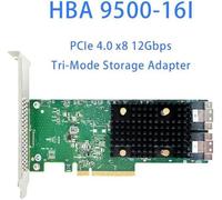 Broadcom LSI HBA Tri-Mode 9500-16i 16× SAS/SATA 32x NVMe, 2x SFF-8654, PCIe 4.0