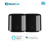 Broadlink-Bestcon Rsafec Mini Wifi Smart,Télécommande Universelle Pour Climatiseur,Commande Vocale Tv Avec Google Home Et Alexa Hub.Rm4C Mini 2Pcs.