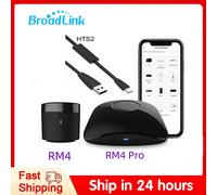 BroadLink RM4 Pro RM4 + HTS2 Version télécommande intelligente avec capteur de température et d'humidité sans fil télécommande universelle maison intelligente UK RM4 mini Add HTS2