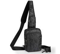 BROADREAM Sac à bandoulière avec Reißverschluss Lock & RFID-Blockierung, Petite Sacoche Poitrine Homme et femme, Sling Bag convient pour les épaules gauche et droite